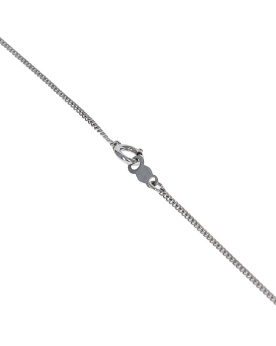 Diamond Open Heart Necklace in White Gold
